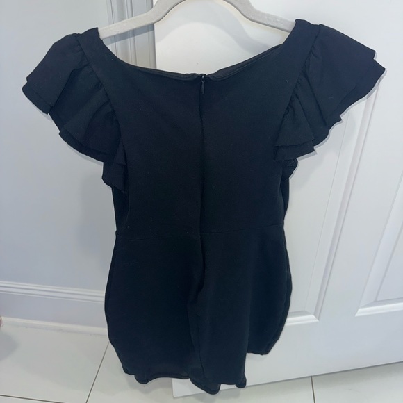 Lulus Black Mini Ruffle Dress 🖤 - Picture 3 of 4